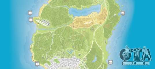 Mapa dos pacotes escondidos em GTA 5