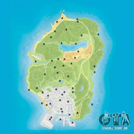 Mapa de bancos de GTA 5