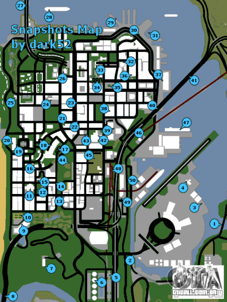 Mapa de fotos para o GTA San Andreas