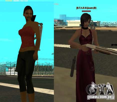Personagens de Pak atualizadas do Resident Evil  para GTA San Andreas