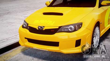 Subaru Impreza WRX STi 2011 Subaru World Rally para GTA 4