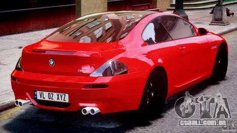 BMW M6 Orange-Black Bullet para GTA 4