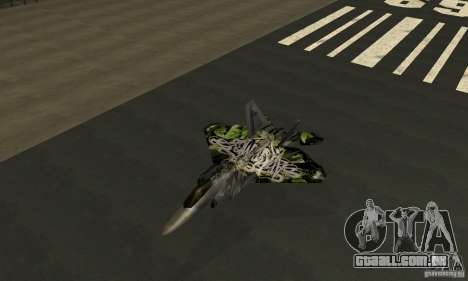 F-22 Raptor Graffity Skin 2 para GTA San Andreas