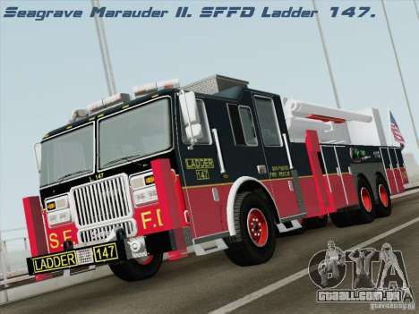Seagrave Marauder II. SFFD Ladder 147 para GTA San Andreas