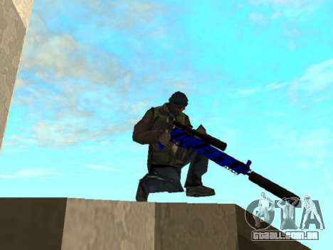 Blue and black gun pack para GTA San Andreas