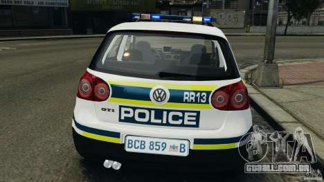 Volkswagen Golf 5 GTI South African Police [ELS] para GTA 4