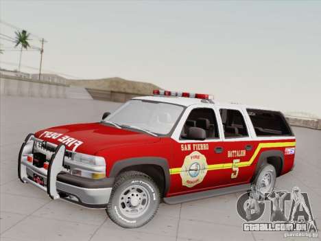 Chevrolet Suburban SFFD para GTA San Andreas