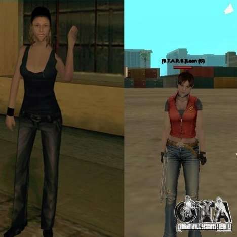 Personagens de Pak atualizadas do Resident Evil  para GTA San Andreas