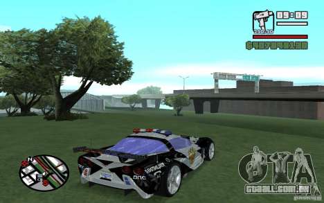 Atravessar o Corvette C6R inglês para GTA San Andreas