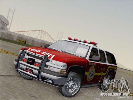 Chevrolet Suburban SFFD para GTA San Andreas