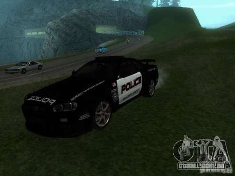 Nissan Skyline R34 Police para GTA San Andreas