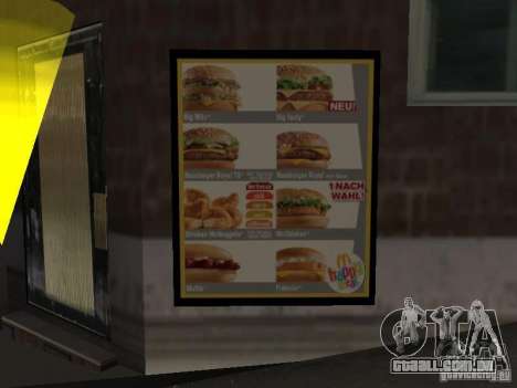 Mc Donalds para GTA San Andreas