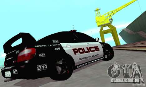 Subaru Impreza WRX STI Police Speed Enforcement para GTA San Andreas