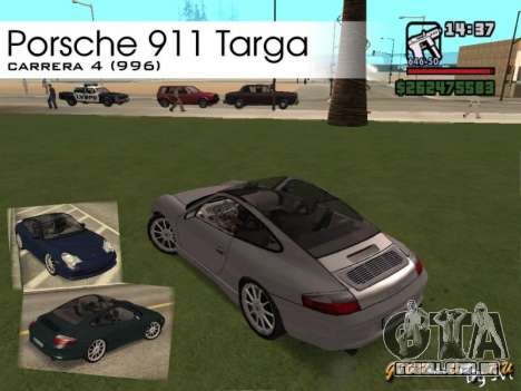 Porsche 911 TARGA para GTA San Andreas