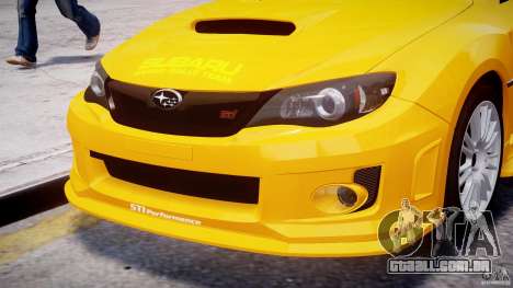 Subaru Impreza WRX STi 2011 Subaru World Rally para GTA 4