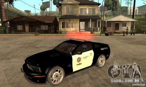 Shelby GT500KR Edition POLICE para GTA San Andreas