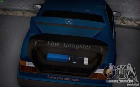 Mercedes-Benz W124 Low Gangster para GTA San Andreas