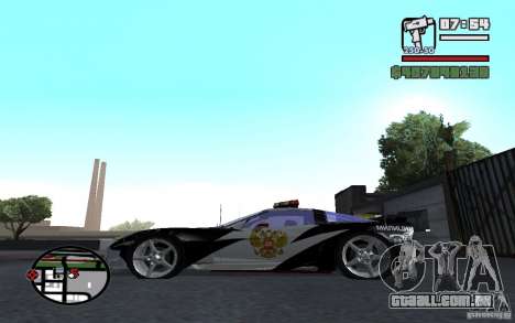 Atravessar o Corvette C6R inglês para GTA San Andreas