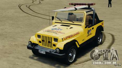 Jeep Wrangler 1988 Beach Patrol v1.1 [ELS] para GTA 4