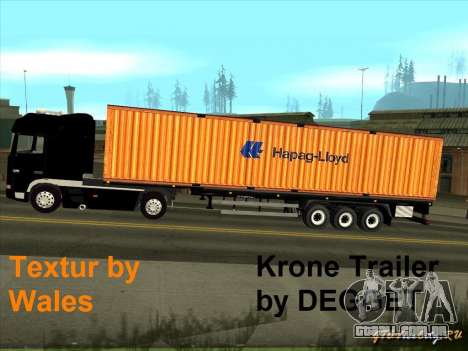 Krone Trailer Hapag-LLoyd para GTA San Andreas