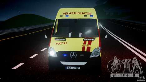 Mercedes-Benz Sprinter PK731 Ambulance [ELS] para GTA 4