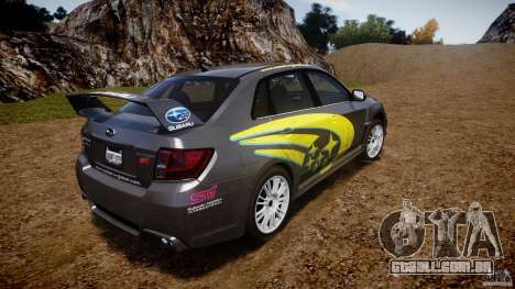 Subaru Impreza WRX STi 2011 Subaru World Rally para GTA 4