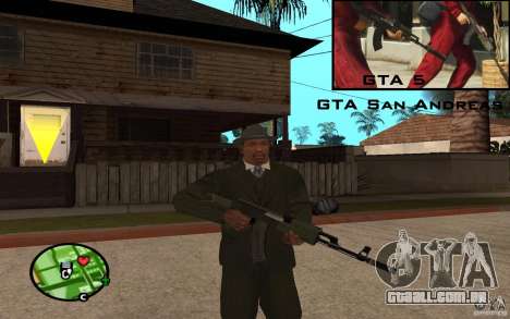 AK-47 com um silenciador de GTA 5 (Final) para GTA San Andreas