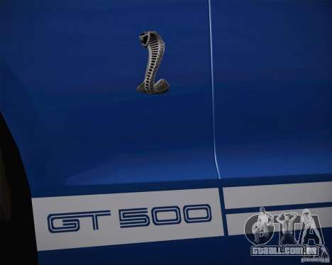 Ford Shelby GT500 2011 para GTA San Andreas