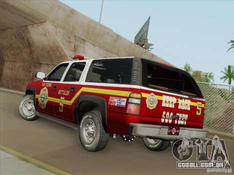 Chevrolet Suburban SFFD para GTA San Andreas