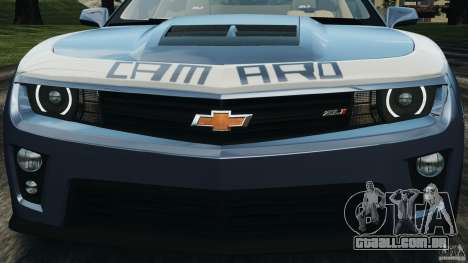 Chevrolet Camaro ZL1 2012 v1.0 Smoke Stripe para GTA 4