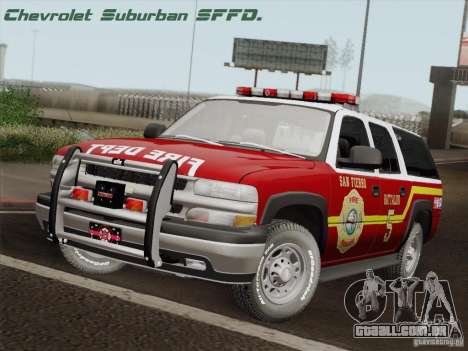 Chevrolet Suburban SFFD para GTA San Andreas