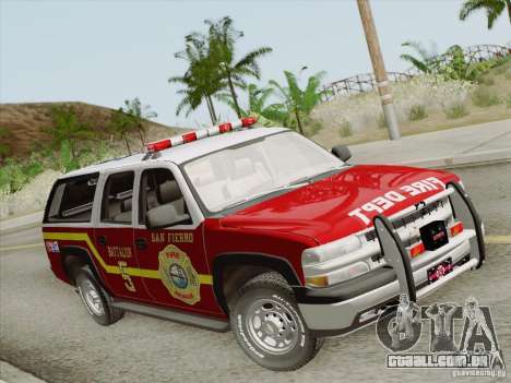 Chevrolet Suburban SFFD para GTA San Andreas