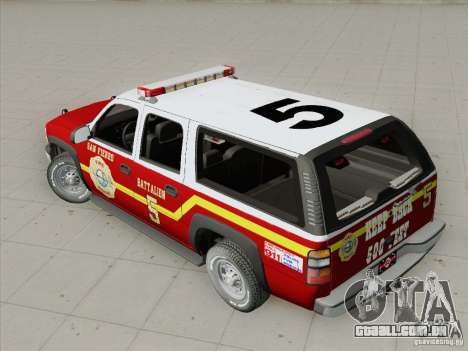 Chevrolet Suburban SFFD para GTA San Andreas