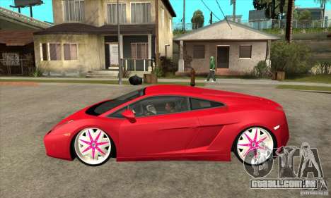 Lamborghini Gallardo White &amp; Pink para GTA San Andreas
