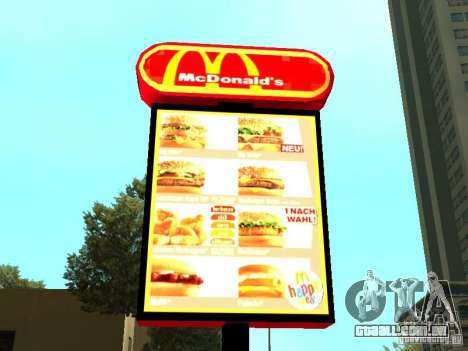 Mc Donalds para GTA San Andreas