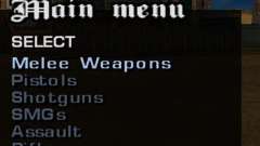 Todas as armas para GTA San Andreas