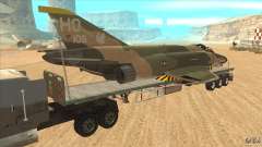 Flatbed trailer with dismantled F-4E Phantom para GTA San Andreas