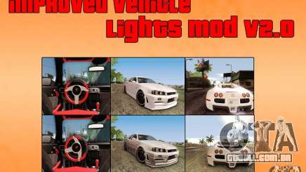 Improved Vehicle Lights Mod v2.0 para GTA San Andreas