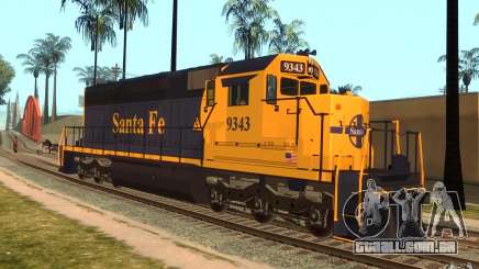 Locomotiva SD 40 Santa Fe azul/amarelo para GTA San Andreas
