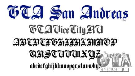 A fonte oficial para o GTA San Andreas para GTA San Andreas
