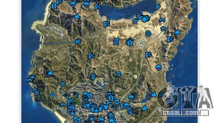 GTA v: Manual: o mapa interativo da área para GTA 5