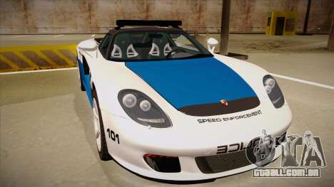 Porsche Carrera GT 2004 Police White para GTA San Andreas