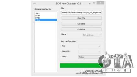 SCM Key Changer para GTA San Andreas