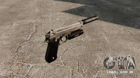 Pistola semi-automática Beretta 92 com silenciad para GTA 4
