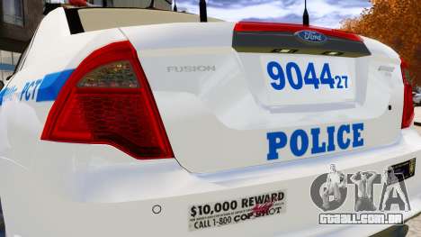 Ford Fusion LCPD 2011 [ELS] para GTA 4
