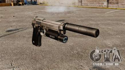 Pistola semi-automática Beretta 92 com silenciador para GTA 4