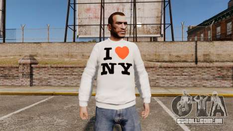 Camisola-eu amo Nova York para GTA 4
