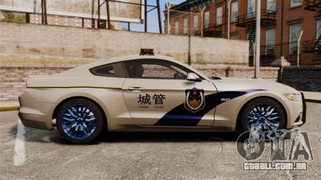 Ford Mustang GT 2015 Cheng Guan Police para GTA 4