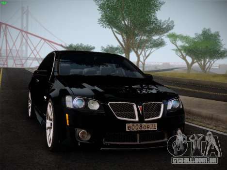 Pontiac G8 GXP 2009 para GTA San Andreas
