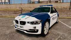 BMW F30 328i Finnish Police [ELS] para GTA 4
